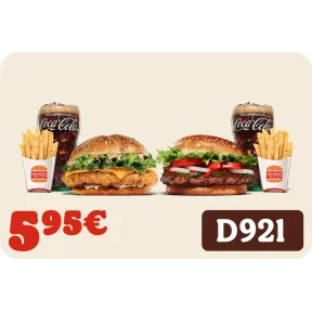 Krispper pequeño o Menú Whopper