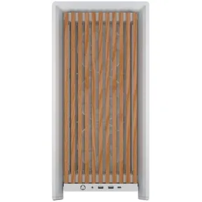 Caja Corsair 4000D semitorre ATX, cristal y madera blanca