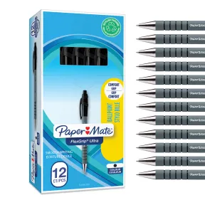 Bolígrafos retráctiles Paper Mate Flexgrip Ultra (12 unidades)