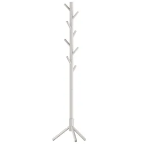 Perchero de Madera Maciza en Forma de Árbol con 8 Ganchos