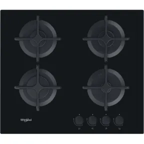Encimera de gas Whirlpool Negro Integrado 59 cm, 4 zonas