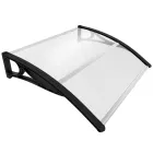 Marquesina Negra 100x80 cm | Policarbonato 6 mm