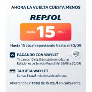 Descuentos Repsol: Ahorra hasta 15 céntimos por litro