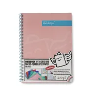 Libreta A4 rosa cuadriculada 80 hojas - Mr. Wonderful