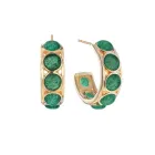 Pendientes Bahia de plata con acabado en oro amarillo 18k