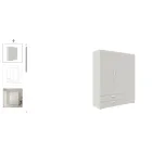Armario blanco abatible One 155x191x53cm