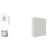 Armario blanco abatible One 155x191x53cm