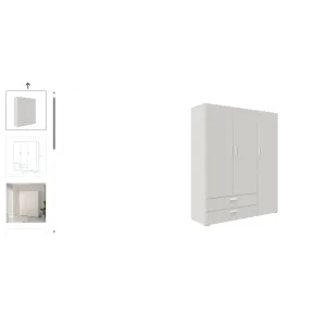 Armario blanco abatible One 155x191x53cm