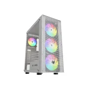 Caja Torre ATX Oversteel Azurite Blanca con A-RGB y Cristal