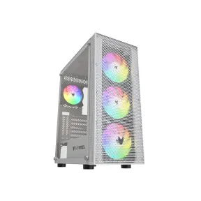 Caja Torre ATX Oversteel Azurite Blanca con A-RGB y Cristal