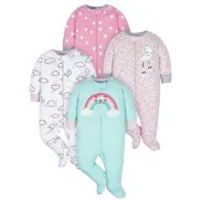Pack de 4 Sleep 'N Play Footie para Bebé Niña - 6 a 9 meses