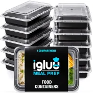 Set de 10 tuppers apilables y reutilizables para comida