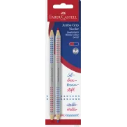Lápices Jumbo Grip bicolores Faber-Castell, 2 unidades