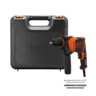 Taladro percutor BLACK+DECKER 710W con brocas y kit