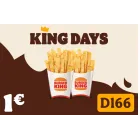 2x1€ en pequeñas patatas de Burguer King