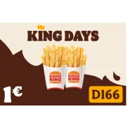 2x1€ en pequeñas patatas de Burguer King