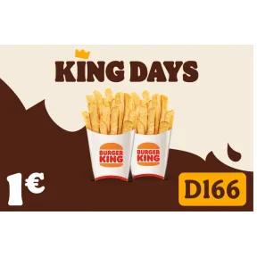 2x1€ en pequeñas patatas de Burguer King