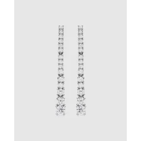 Pendientes de Plata 925 Luxenter con Circonita Rodio