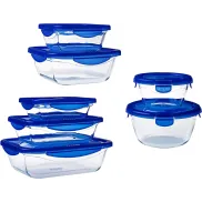 Set de 7 Recipientes Pyrex Cook & Go con Tapa Hermética