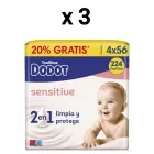 Dodot Sensitive: 12 Paquetes de Toallitas 4x56