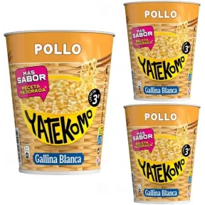 Yatekomo Pollo y Fideos 3x60gr