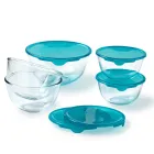 Tazones con tapa PYREX - Set de 5 (0,5L a 2L)