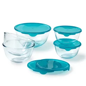 Tazones con tapa PYREX - Set de 5 (0,5L a 2L)