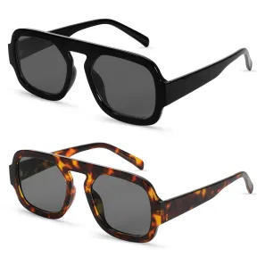 Gafas de Sol Vintage Cuadradas UV400 para Hombre y Mujer