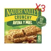 Barritas Crunchy Nature Valley de Avena y Miel, 100% Naturales
