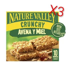 Barritas Crunchy Nature Valley de Avena y Miel, 100% Naturales