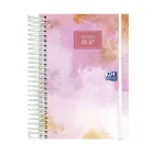 Agenda 2026-2027 Rosa, Día por Página, Oxford Aura 12x18 cm