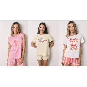 Pijama corto Snoopy de algodón - 10% de descuento