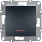 Interruptor Simple Antracita Schneider Electric Asfora - Pack 10