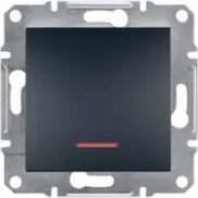 Interruptor Simple Antracita Schneider Electric Asfora - Pack 10