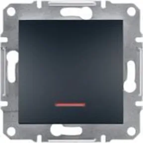 Interruptor Simple Antracita Schneider Electric Asfora - Pack 10