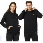 Sudadera negra unisex con capucha ELLESSE