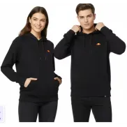 Sudadera negra unisex con capucha ELLESSE