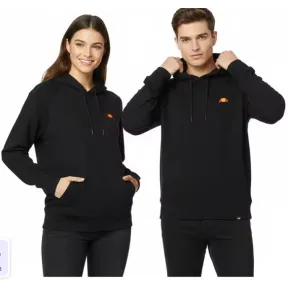 Sudadera negra unisex con capucha ELLESSE