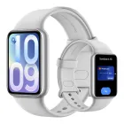 Reloj inteligente Xiaomi NFC en negro y plateado.