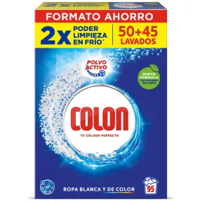 Detergente en Polvo Colón, 4.75 kg, 95 dosis para ropa