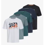Camisetas estampadas Jack & Jones LUKE - Pack de 5 tallas XS a M