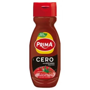 Ketchup Cero Prima, 265 g sin azúcares añadidos
