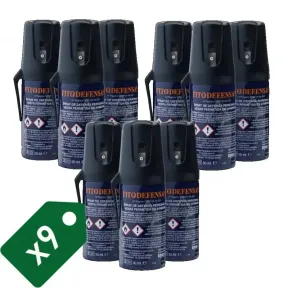 Pack de 9 sprays de pimienta homologados FitoDefensa-50
