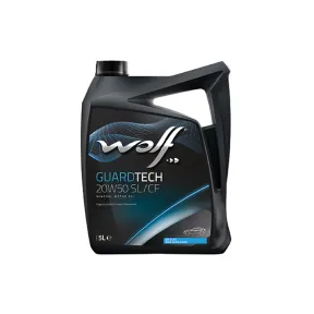 Aceite mineral 20W-50 WOLF GuardTech 5L, ACEA A3B4 API SLCF