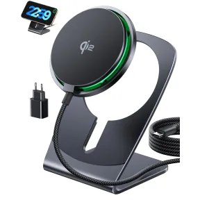 Cargador Inalámbrico Qi2 15W 2 en 1 INIU Desmontable