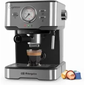 Cafetera Orbegozo 1100W 20 Bares Espresso y Cappuccino