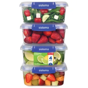 Recipientes herméticos KLIP IT PLUS, juego de 4, 1 L.