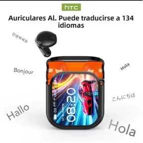 Auriculares TWS Bluetooth HTC NE20 con micrófono y traductor AI