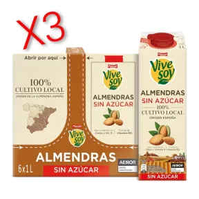 Bebida Vegetal de Almendras Sin Azúcar - Pack de 6L