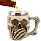 Taza Vikinga de Acero Inoxidable con Runas - Estilo Medieval